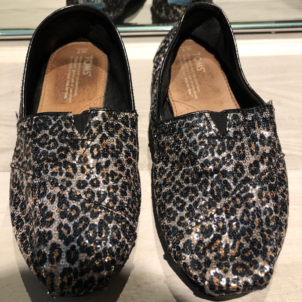 leopard sequins Toms - Picture 2 of 3